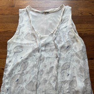 Via Signoria Silk Sleeveless Top Sz L